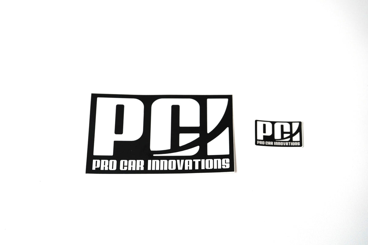 PCI STICKER PACK WHITE ON BLACK/MINI