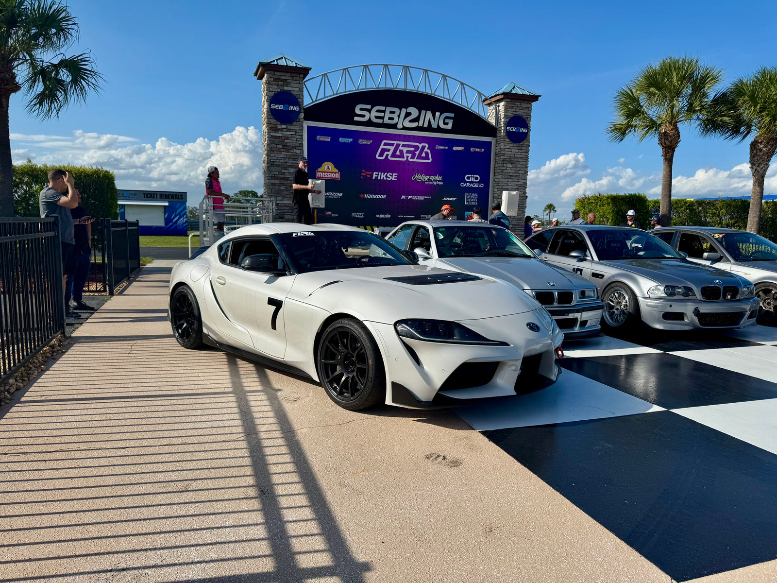 The LDR track day Supra at Sebring