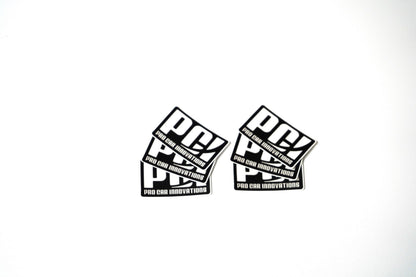 PCI STICKER PACK WHITE ON BLACK/MINI