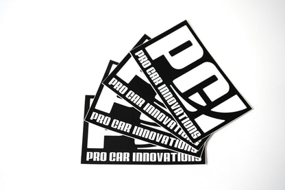 PCI STICKER PACK WHITE ON BLACK