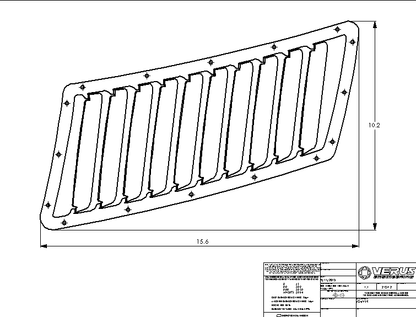 Hood Louver Kit (Non-GT Hood Spec) - Ford Mustang S550