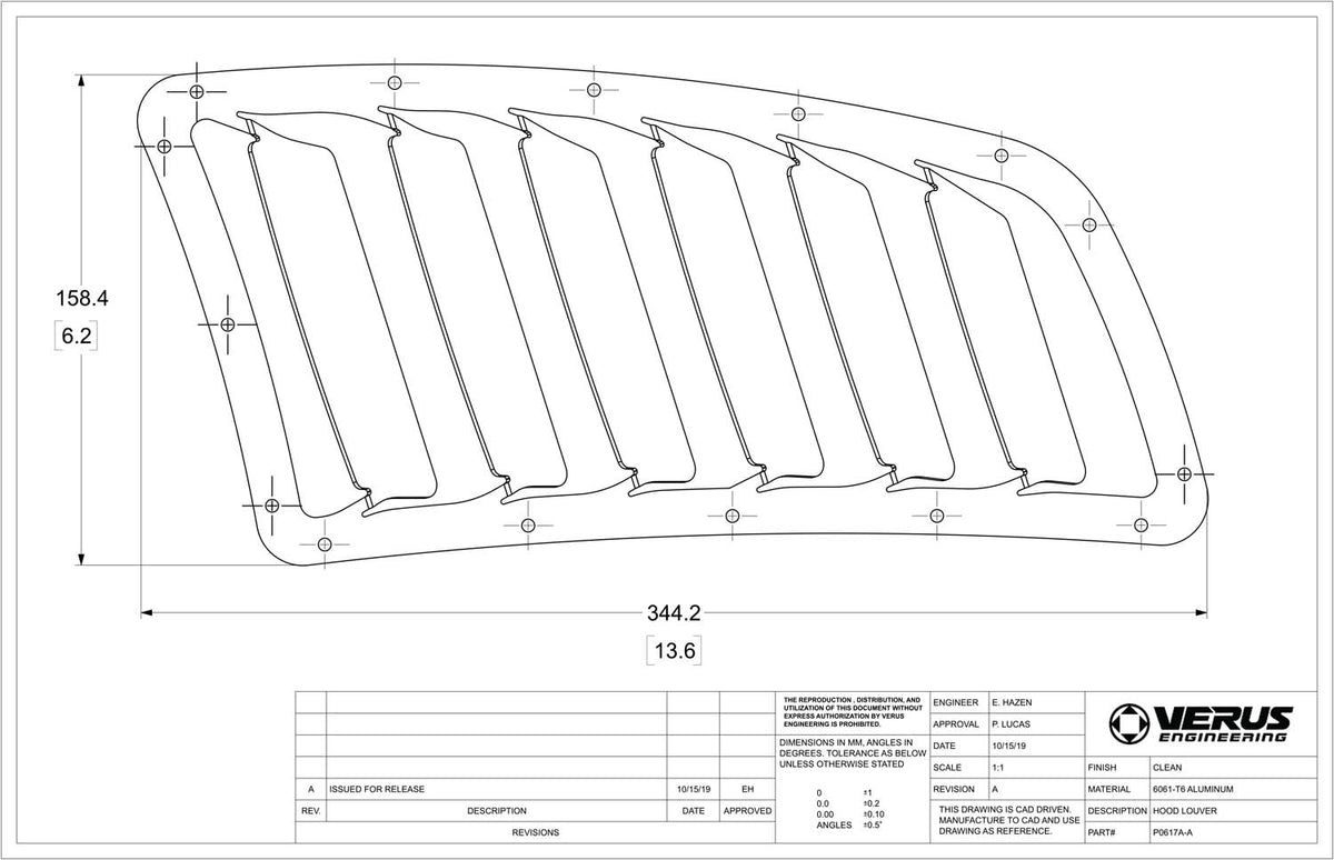 Hood Louver Kit - Subaru WRX/STI (GR / GV)