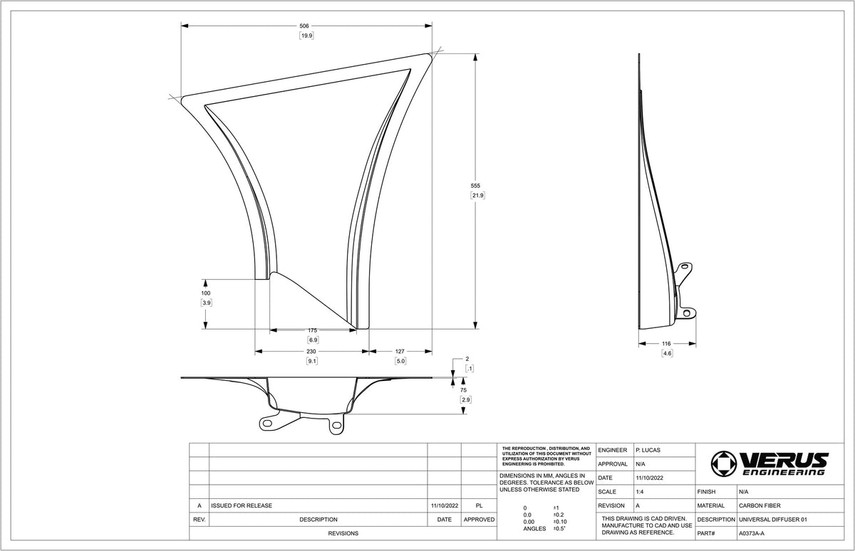 CZF Front Splitter Diffuser Tunnel Kit