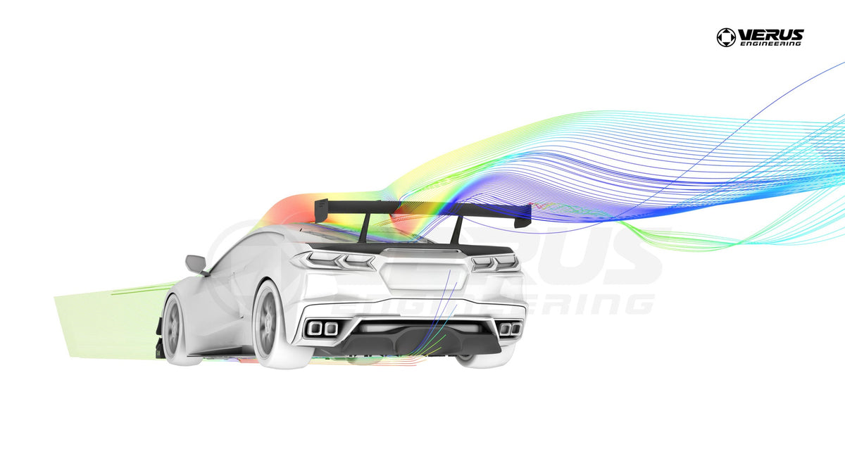 Swan Neck UCW Rear Wing Kit - Corvette Convertible (C8)