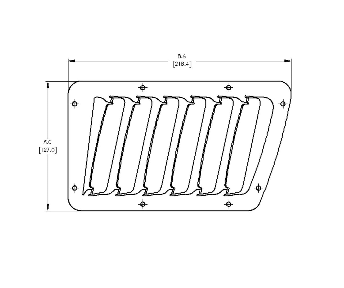 XB3 Slanted Hood Louver Kit