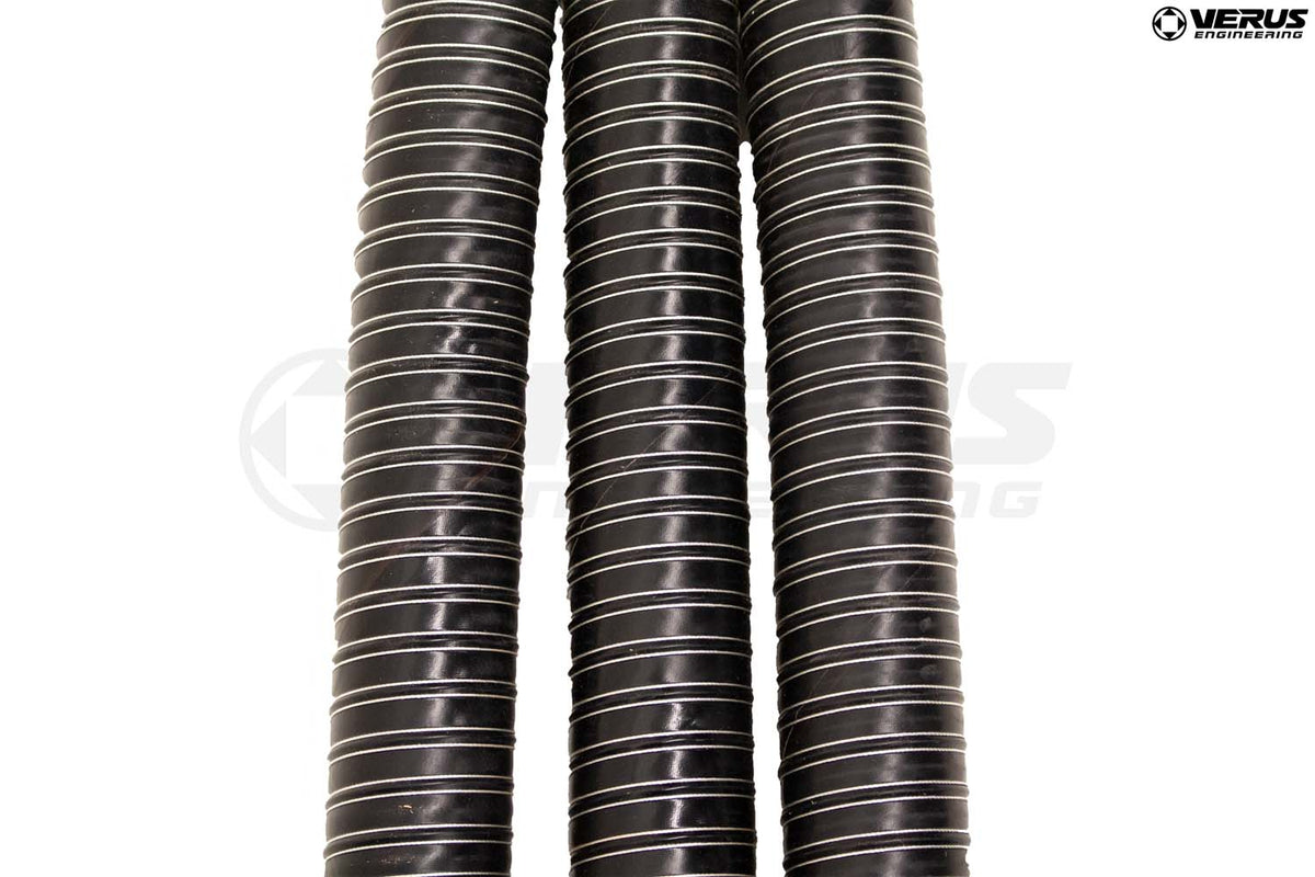 Hose - High-Temp Silicone Brake Duct Hose, 3" Dia. Black, Full Stick (4 Meters)