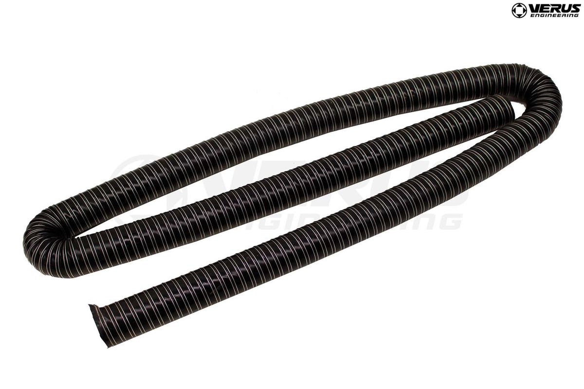 Hose - High-Temp Silicone Brake Duct Hose, 3" Dia. Black, Full Stick (4 Meters)